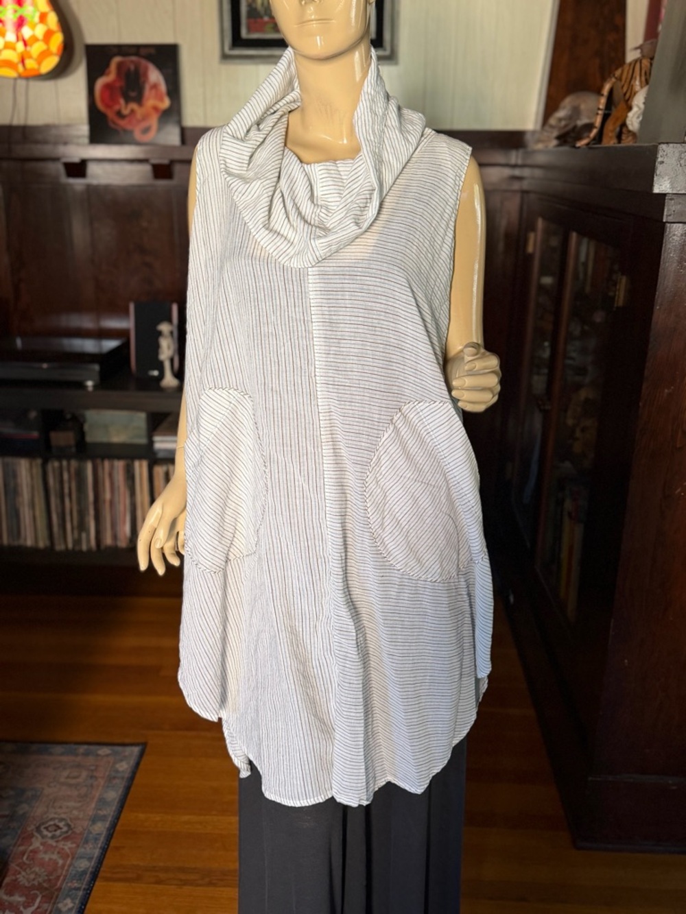 Boho/couture Cowl Neck Tunic - lightweight